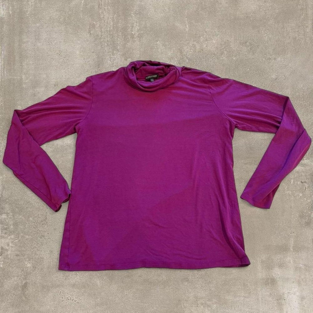 Eileen Fisher Purple Turtleneck Top